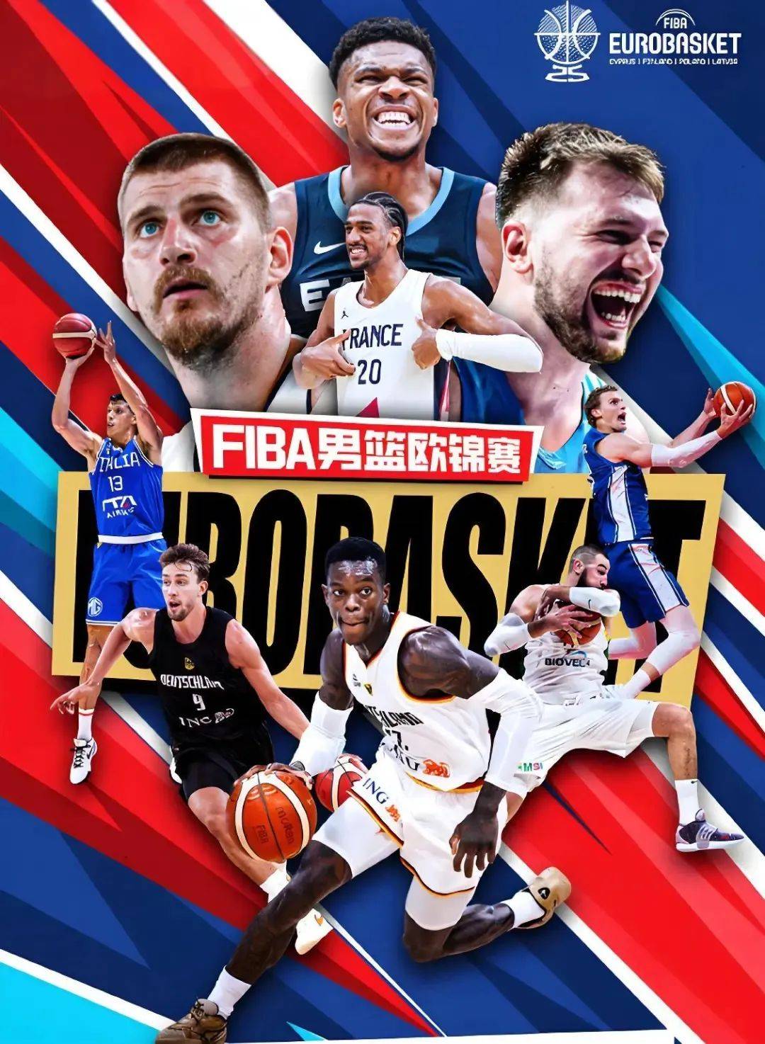 欧锦赛男篮2025完整赛程时间表，2025年FIBA欧洲杯直播，NBA巨星齐聚争霸！